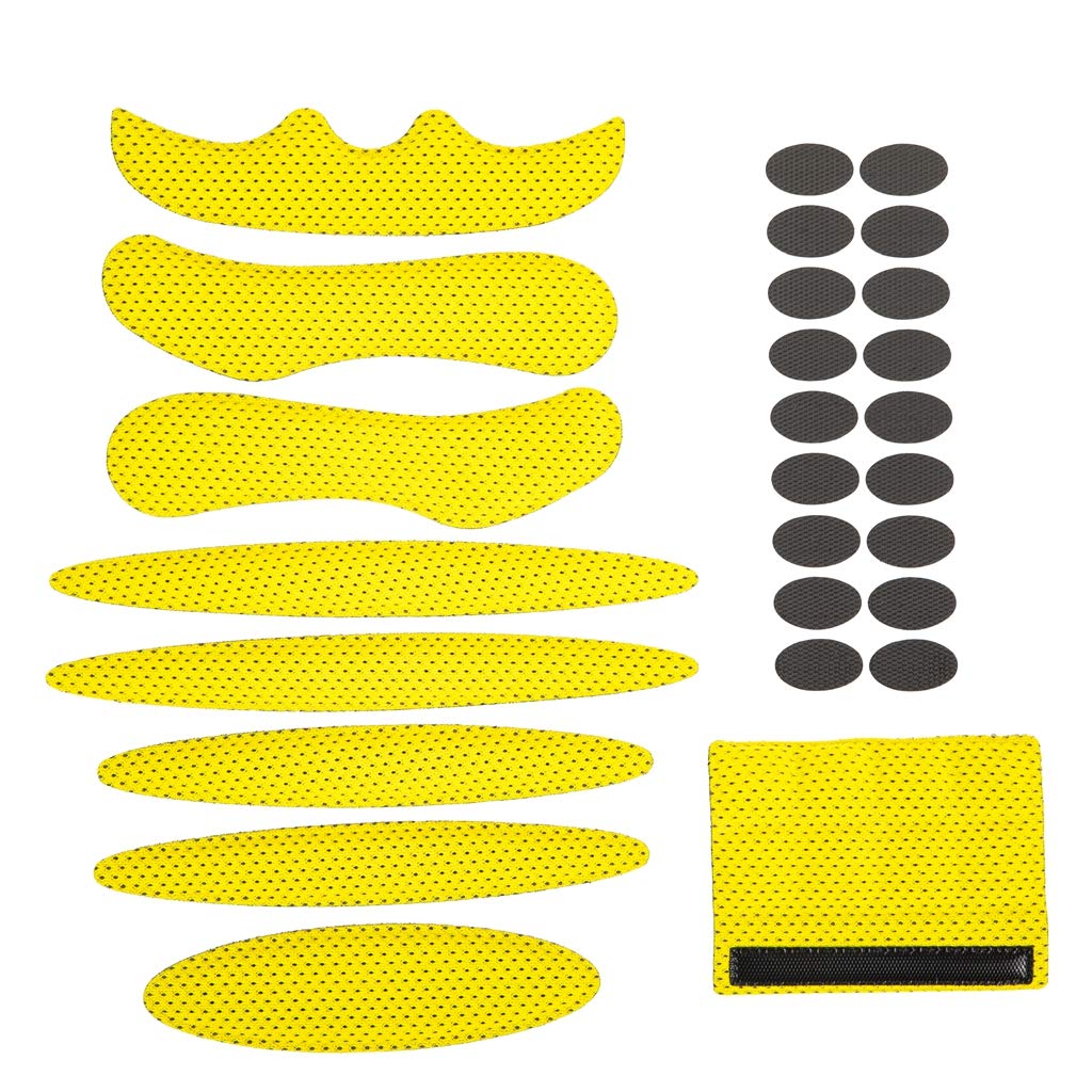 Jipemtra Helmet Padding Foam Kit 27Pcs Universal Bicycle Replacement Pads for Bike Motorcycle Cycling (Yellow)