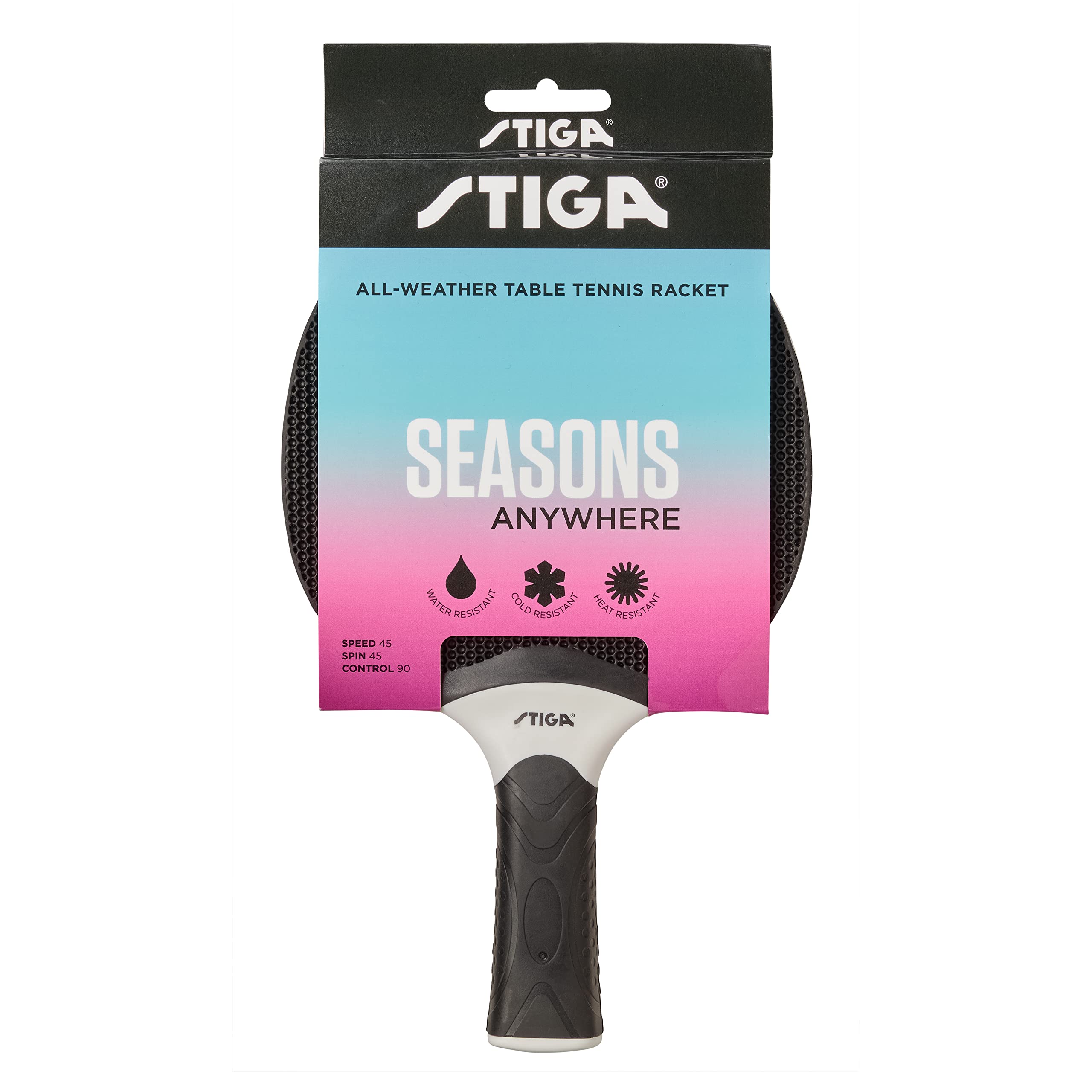 STIGA Seasons Anywhere Table Tennis Bat, Weatherproof and Shockproof, Indoor and Outdoor Use, For Fun With Family And Friends