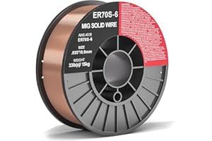 JIMM ER70S-6 .035-Inch on 33-Pound Spool Carbon Steel Mig Solid Strong ABS Plastic Spool Welding Wire (0.035-Inch 33 LB)