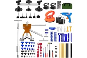 GREEN POINT HOME 119PCScar dent Removal kit,Garage Door dent Puller，Multi-Functional and Simple Operation for Home use，Appliance dent Puller ，Auto Body Suction Cup dent Puller，Paintless dent Repair kit(Green) (Green)