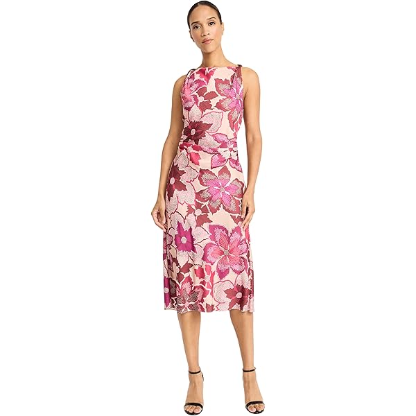 Kiyonna Wildflower Midi Embroidered Cocktail Dress with Sleeves for  Cocktail, Party, Wedding Guest, Formal Events, Black Floral Size M (6-8) at  Amazon Women's Clothing store