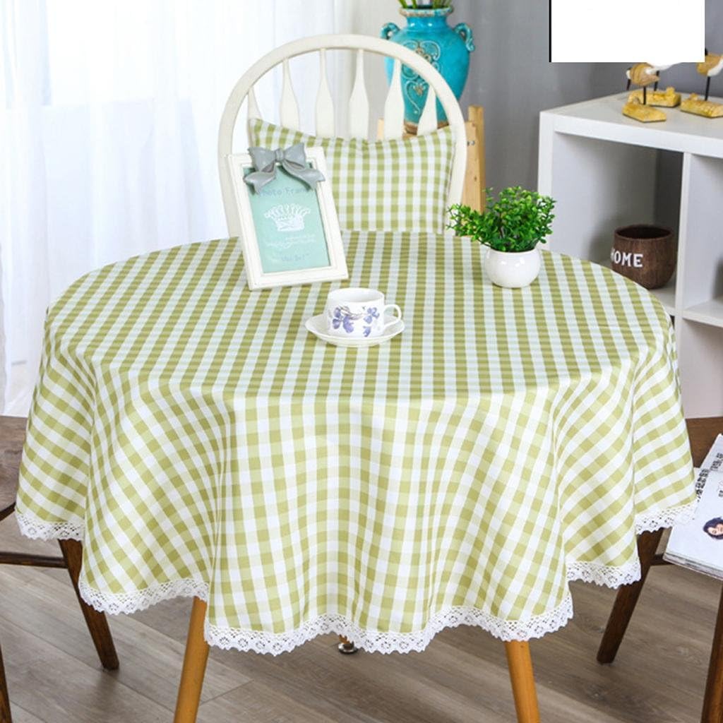ZHUOBU Cloth Printed Round Table Cloth Simple Waterproof Table Mat Round Tablecloth , 2 , 110cm