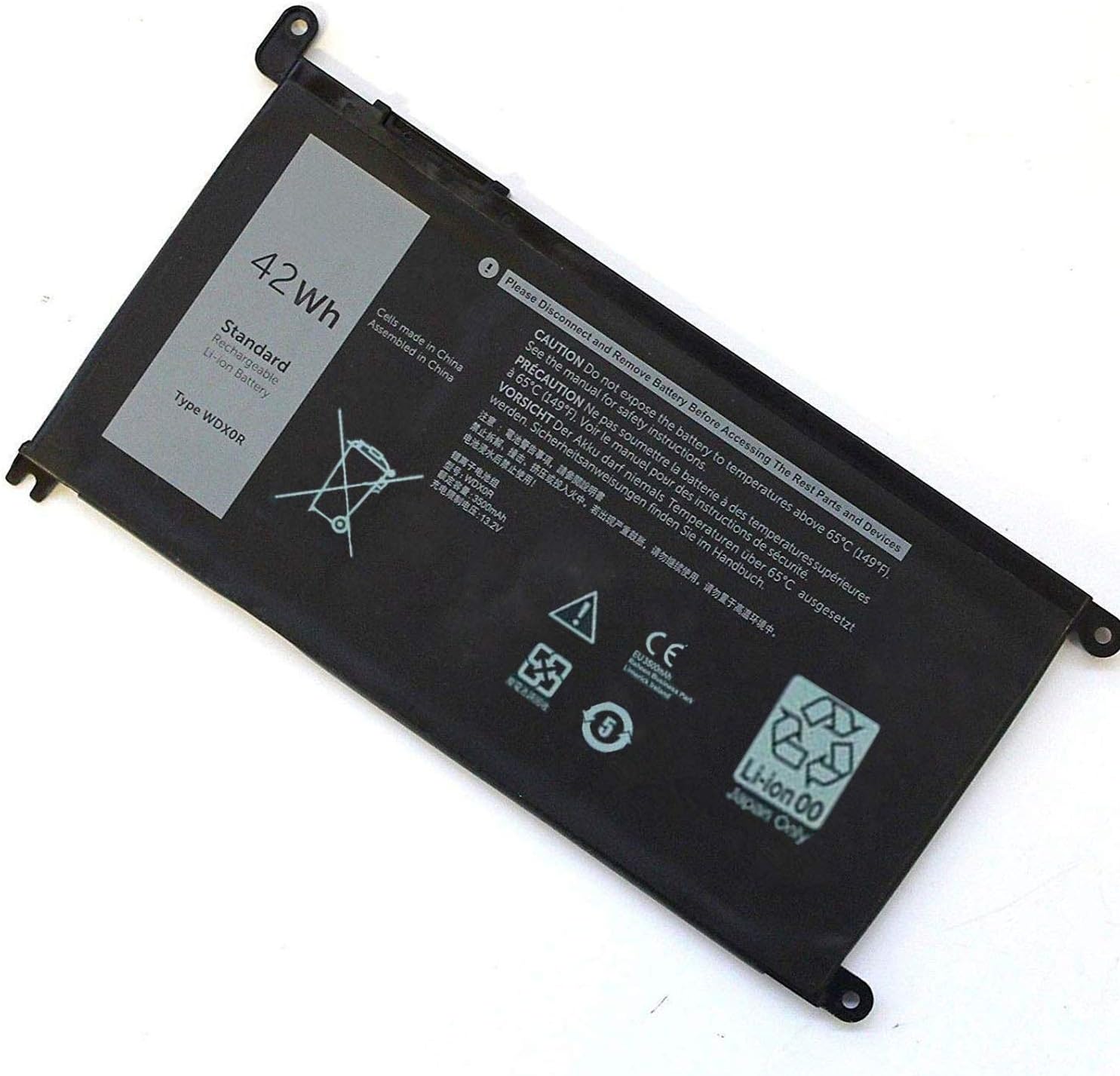 WDX0R WDXOR Laptop Battery Replacement for Dell Latitude 3480 3580 3189 3379 Inspiron 15 5565 5567 5568 5578 5579 7560 7570 7573 7579 7580 7569 5368 5378 5379 7368 7378 Vostro 5468 5568 (11.4V 42Wh)