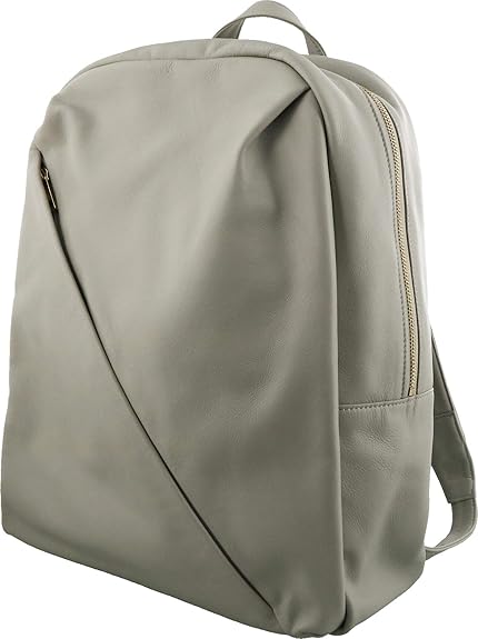 Amazon Mia Borsa 牛革 レザー 斜めファスナー リュックサック レディース アイスグレー G Mia Borsa タウンリュック ビジネスリュック