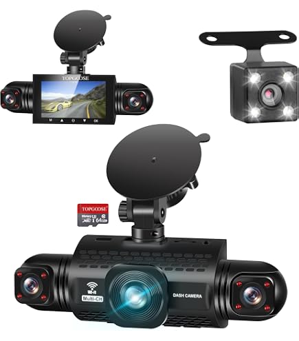 Amazon.com: 360 Degree View 4 Channel Dash Cam Front and Rear