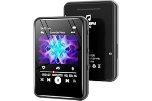 JOJOLEPAI MP3 Player with Bluetooth, Full Touch Screen Music Player with Speaker and Micro SD Card Slot,64GB Audio Player, FM Radio, Voice Recorder, Earphones,Expandable Up to 256GB