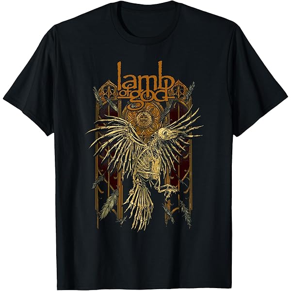 T-shirt Lamb Of God - Marque Hanes, Taille M, Noir, Coton épais, Occasion Très Bon état