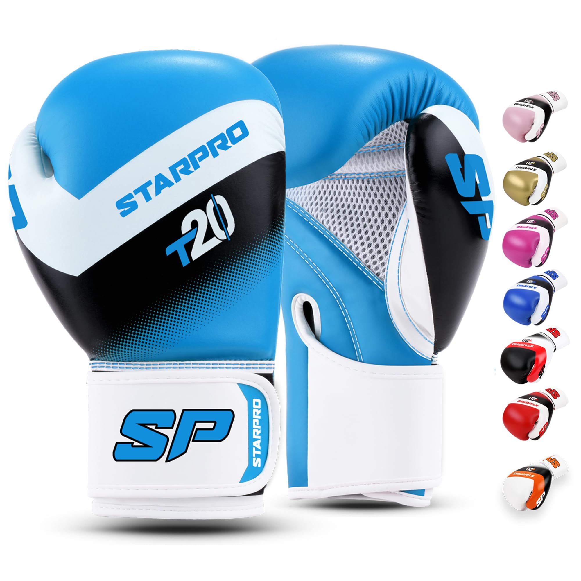 Starpro Boxing Gloves – Training & Sparring Gloves for Men & Women, Ideal for Boxing, Kickboxing & Muay Thai – Sizes 8oz, 10oz, 12oz, 14oz,16oz