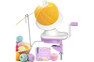 Uotey Yarn Ball Winder Hand Operated, Yarn Cake Wool Winder, Purple Yarn Ball Winder for Crocheting and Knitting, Wool Winder Holder Knitting Yarn Winder, The Helper for Knitting Enthusiast