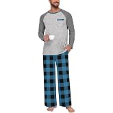 Aodemo Mens Pajamas Set 2 Piece Loungewear Soft Pjs Sets S-4XL | Sleepwear, Comfy Nightwear, Lightweight pj sets, Lounge Sets with Pockets, pijamas para hombres