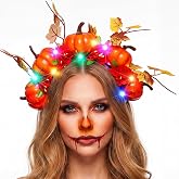 GORTIN Light up Pumpkin Headband Halloween Headbands LED Cosplay Costume Hair Accessories for Women