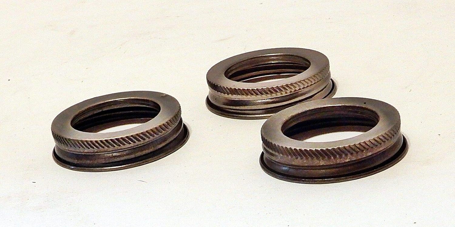 Set of 3 Antique Brass finish ScrewOn 2 Burner size Brass Oil Lamp