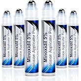 Minoxidil 5% Hair Growth Serum Roll On, Precision Applicator Pens for Men &amp; Women, Topical Hair Regrowth Treatment, Targeted Scalp Application, Easy Dosage Control, 6 Pens x 30 mL