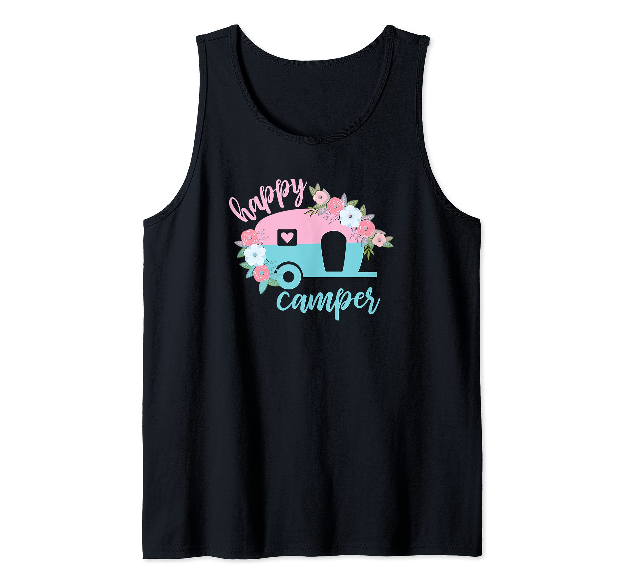 Happy Camper Decor Camping Life RV Travel Trailer Tank Top