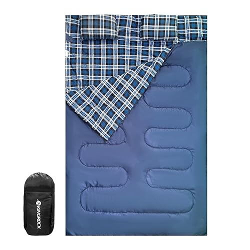KINGROCK Sleeping Bags for Adults Backpacking Lightweight Waterproof- Cold Weather Sleeping Bag for Adults for Warm Camping Hiking Outdoor Travel with Compression Bags