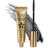 Fab Superstar Mascara: Waterproof Volumizing High Lash Lift Beauty Mascara: Black Liquid Mascarra for Bold Volume and Length - Infused with Keratin and Biotin for Longer, Better Defining Lashes - 10ml
