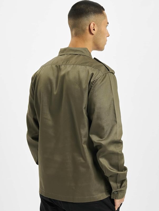 US Shirt Long Sleeve, Color: olive, Size: S