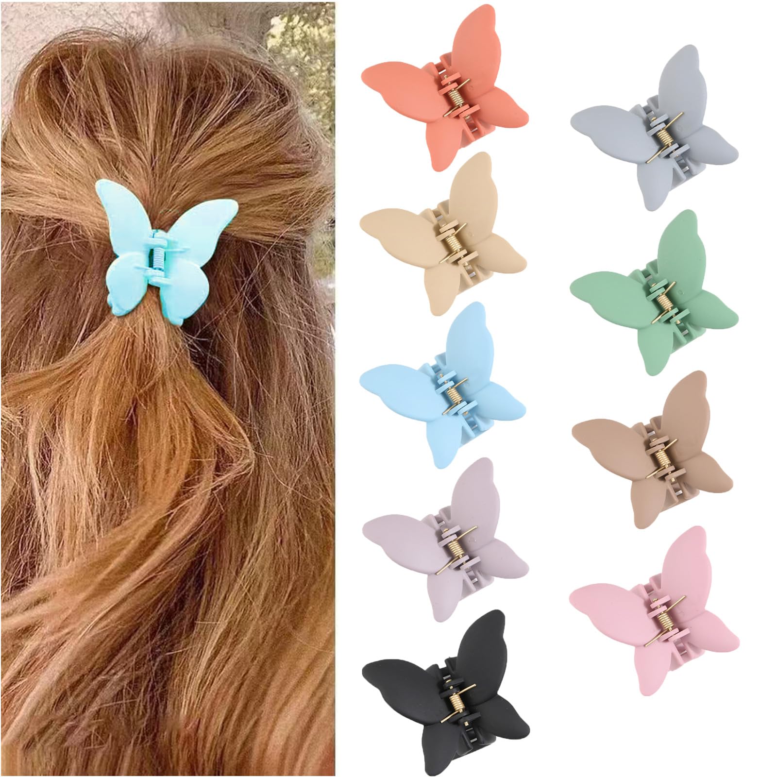 Butterfly Nonslip Claw Clips Strong Hold Claw Clip for Medium Thick Hair Women and Girls Hawaii Hair Accessorie (HairclawButterfly)