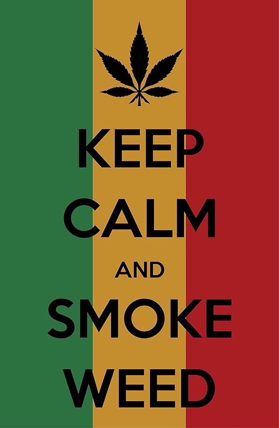 PAINTING ILLUSTRATION COOL WEED MARIJUANA SMOKE LEAF ART PRINT POSTER