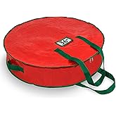 Handy Laundry Christmas Wreath Storage Bag - Durable, Tarp Material, Zipper, Sturdy Carry Handle, Dust, Pest Protection - Ideal Home, Garage Organization for Holiday Wreath Decorations (36")