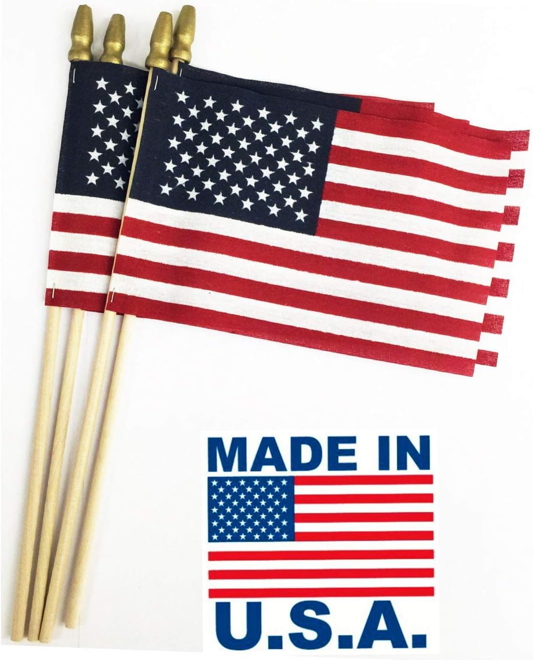 GiftExpress Pack of 12, Made in USA 12x18 Inch US Stick