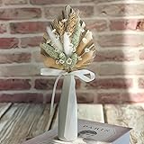 Dried Flowers Bouquet with Vase,Dried Palm