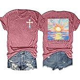 Christian Shirts for Women Bible Verse Shirt Jesus Faith T-Shirt Inspirational Religious Gift Tee Tops