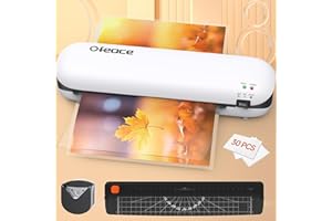 OFEACE Laminator, 9 Inch Laminator Machine, A4 6-in-1 Cold/Thermal Laminating Machine for Office, Home Use, 2-Roller System Laminator Machine Kit with 30 Laminating Sheets, Paper Cutter, Corner Rounder