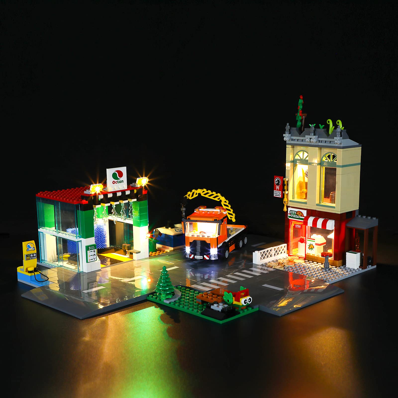 GEAMENT LED Light Kit Compatible with LEGO Town Center - Lighting Set for City 60292 Model (Building Set Not Included)