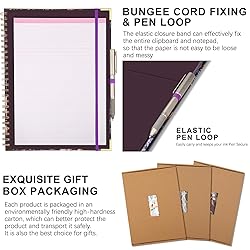 HWPRATO Clipboard Folio with Refillable Lined