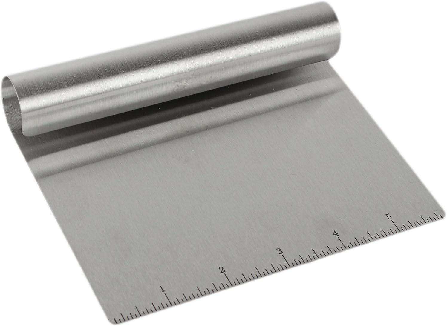 Stainless Steel Pastry Bench Scraper - Icing Smoother & Dough Cutter by ProBakeSupply