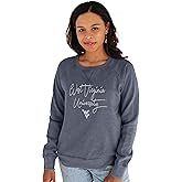 Blue 84 NCAA womens Ncaa Officially Licensed Crewneck Sweatshirt Burnout Script