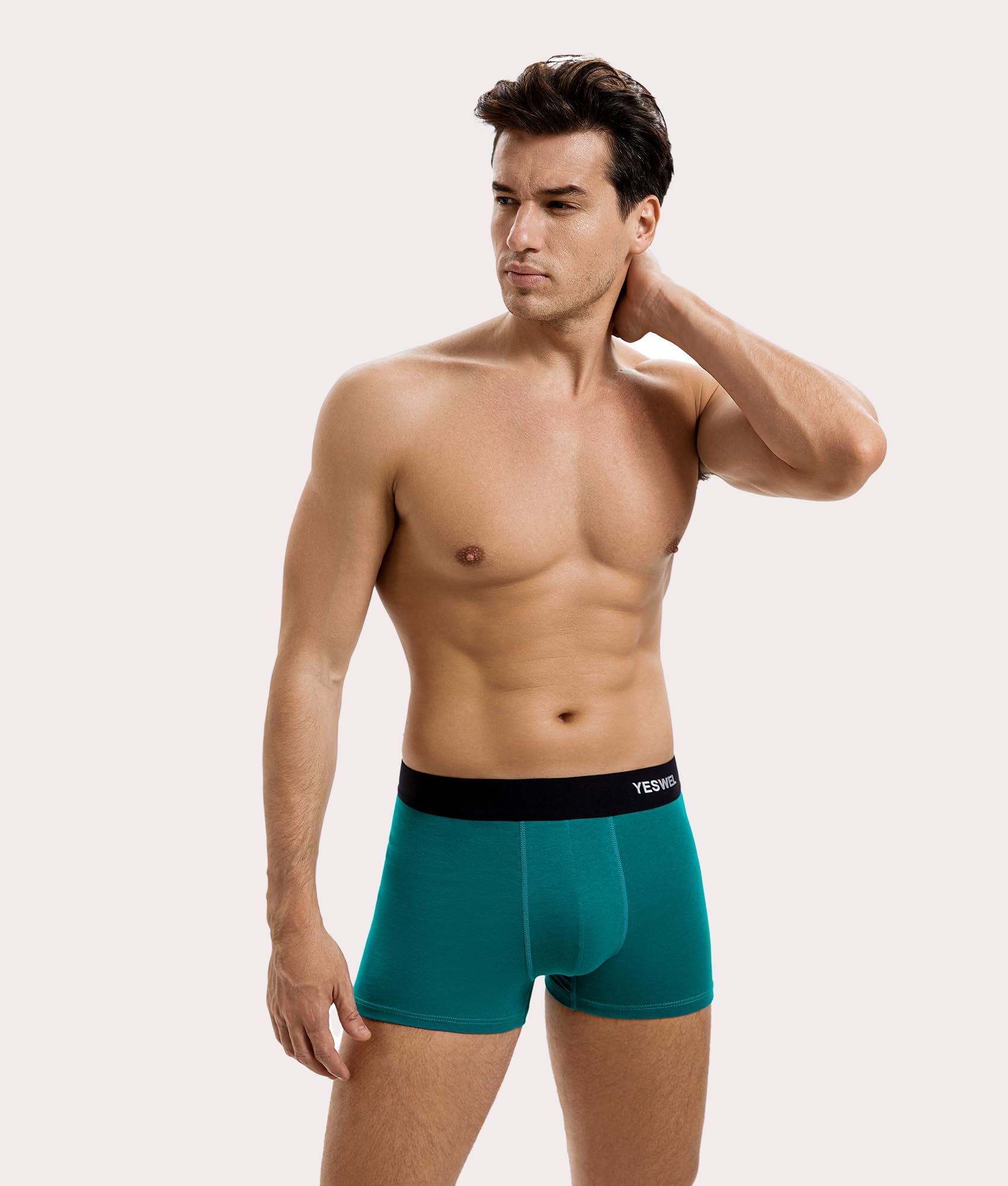 YESWEL Unterhosen Herren 10er Pack, Ohne Kratzenden Zettel Boxershorts Unterwäsche, Baumwolle Retroshorts für Männer (Mehrfarbig 01, L) 2