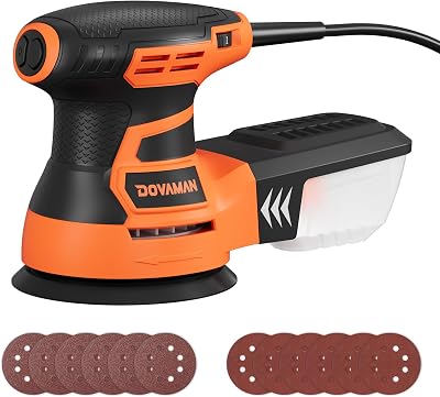DOVAMAN 350W Random Orbital Sander, 6 Speed Electric Wood Metal Polisher