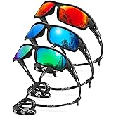 AWGSEE 3PACK Polarized Sports Sunglasses for Men Driving Golf Fishing Running Sun Glasses UV400 Protection