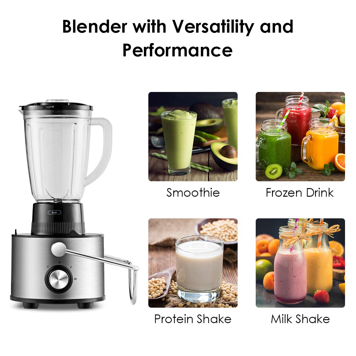 COSTWAY Electric 5in1 Professional Food Processer and Juicer Combo