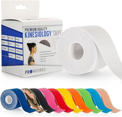 Proworks Kinesiology Tape 5m White Elastic Muscle Support Tape