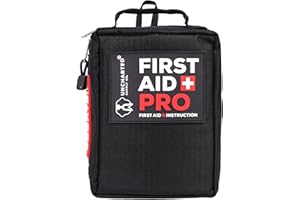 Uncharted Supply Co. First Aid Pro Kit for Emergency Preparedness Survival - Car, Backpacking, Hiking, and Camping - Compact, Lightweight, Water-Resistant - Fully Stocked