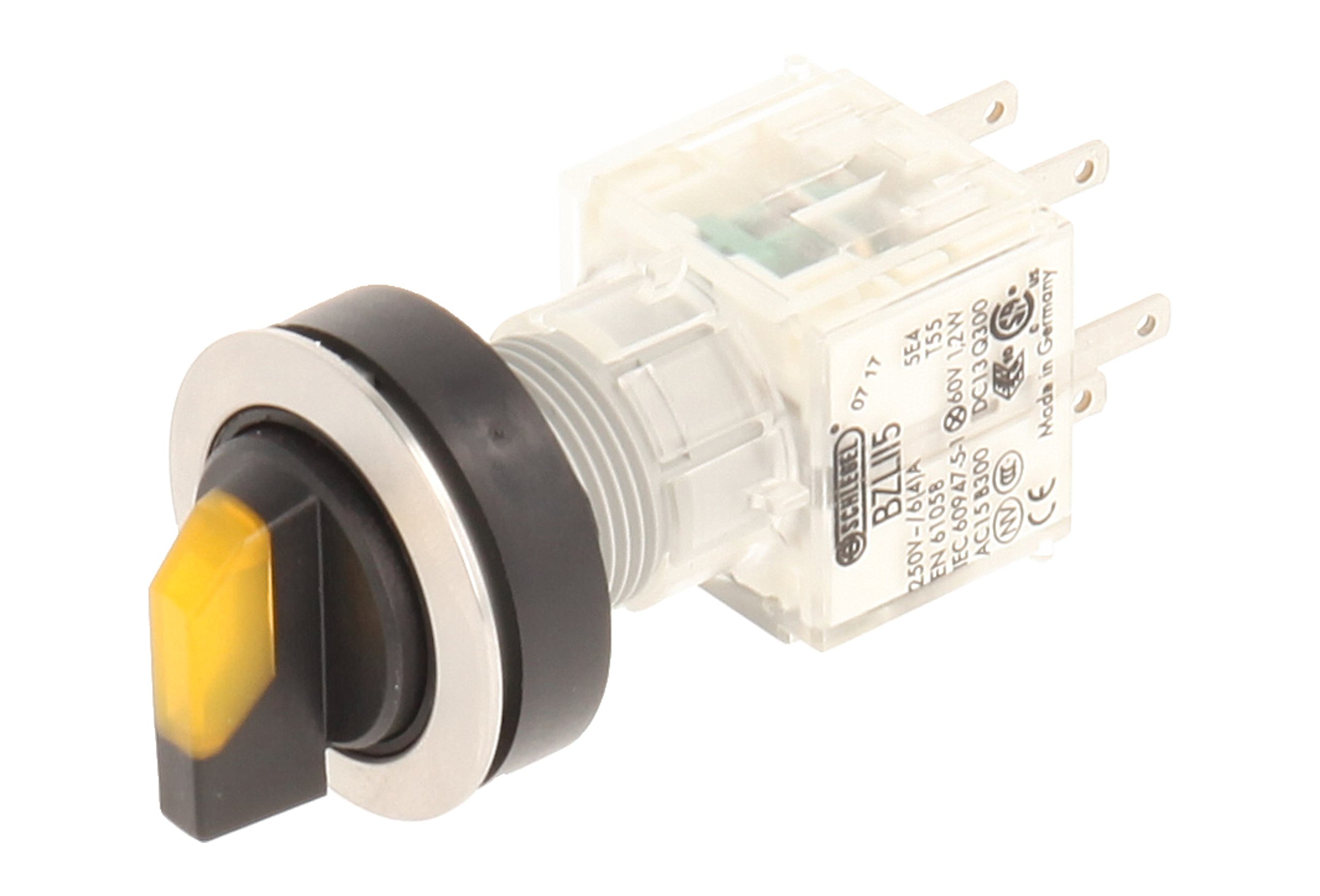 selector, rastend – Stainless Steel – 3 Positions Momentary Contact Master Club 23.001.315 2 Closer with Lamp Holder t5,5 K LED 24 V Yellow (Pack of 2)