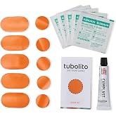 Tubolito Patch Kit Includes 5 Large and 5 Small Patches with Glue Cartridge | High-Temperature Resistance | Long-Term Sealing