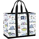 SCOUT Original Deano Tote Large - Durable Lightweight Open Top Beach, Pool & Lake Bag, Inside Zip Pocket, Folds Flat