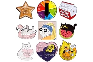 KANGHEMAOYI Ensure Them a Smile with 9 Funny Enamel Pins for Backpacks, Jackets, Coats, and Hats. Cute Cool Pin Set, Unique Fashion Jewelry Accessories to Enhance Any Apparel. Gift for Girls and Boys, Laying the Foundation for Style