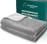 The Happy Dog Company 100% Waterproof Fluffy Blanket 120x145cm Grey/White