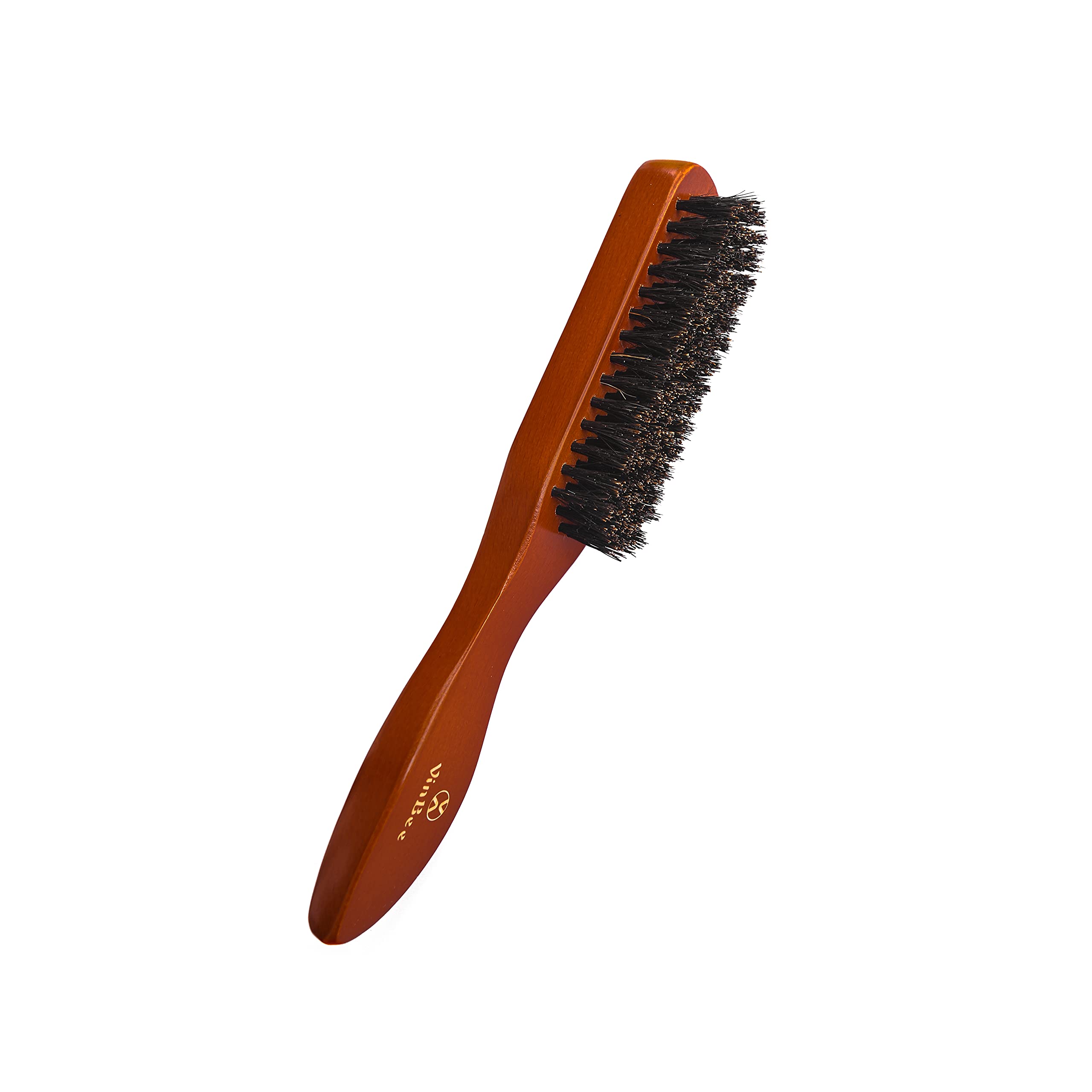 VinBee Slick Back Brush - Paddle Boar Bristle Hair Brush for Afro, Wet or Curly Hair - Soft Bristle Hair Brush for Women and Men - Bristle Beard Brush Wooden Brush Handle