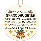 Granddaughter Gifts Granddaughter Christmas Ornament Inspirational Birthday Gifts for Granddaughters from Grandma Grandpa Present for Women Teen Girls from Grandparents Christmas Decorations