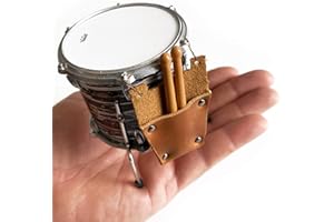 fanmerch 1:4 Scale Drum Stick Bag - Leather Drumstick Bag & Drumsticks - Perfect Drum Accessory