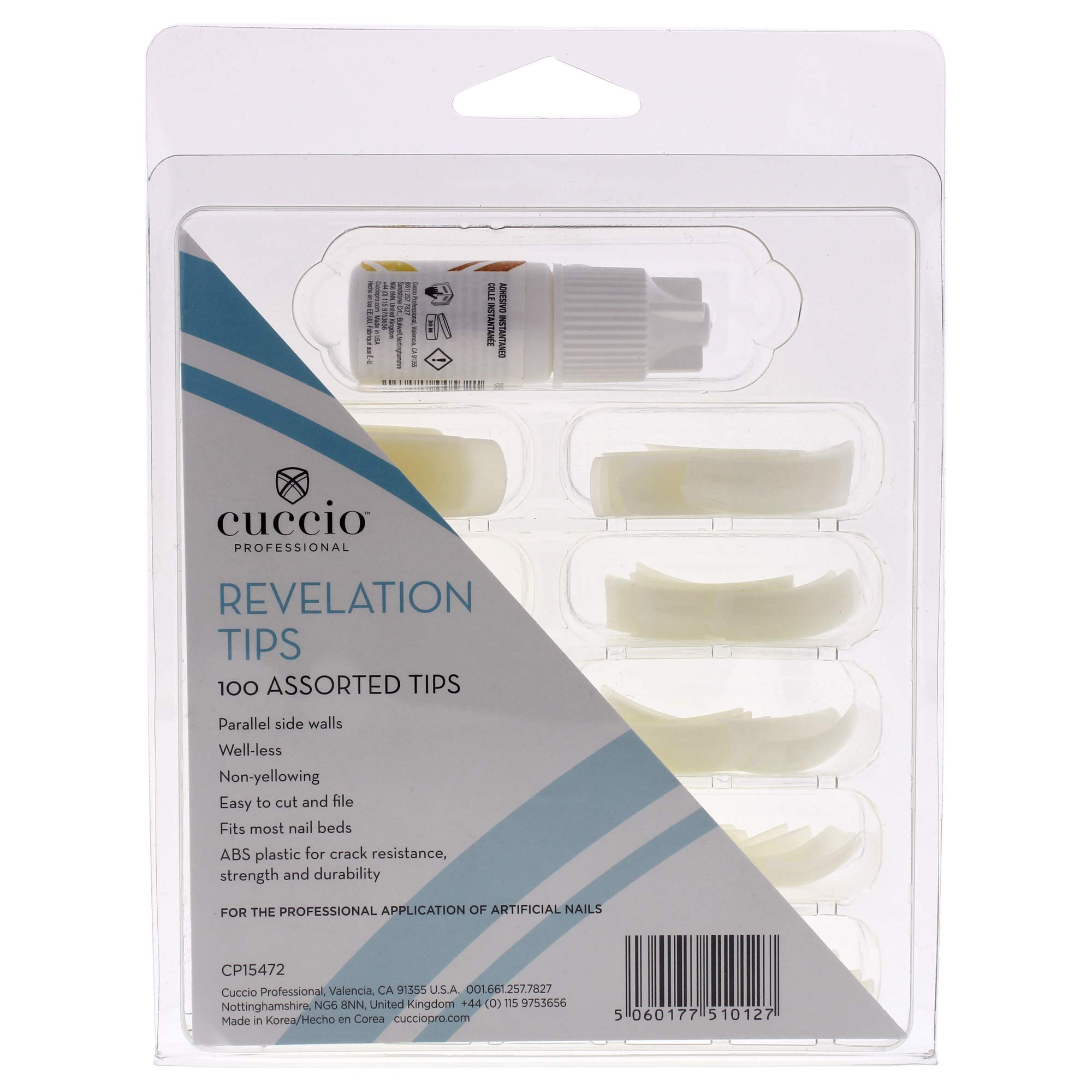 Cuccio Pro - Pro Revelation Tips - for Women - Acrylic Nails - 100 Pc