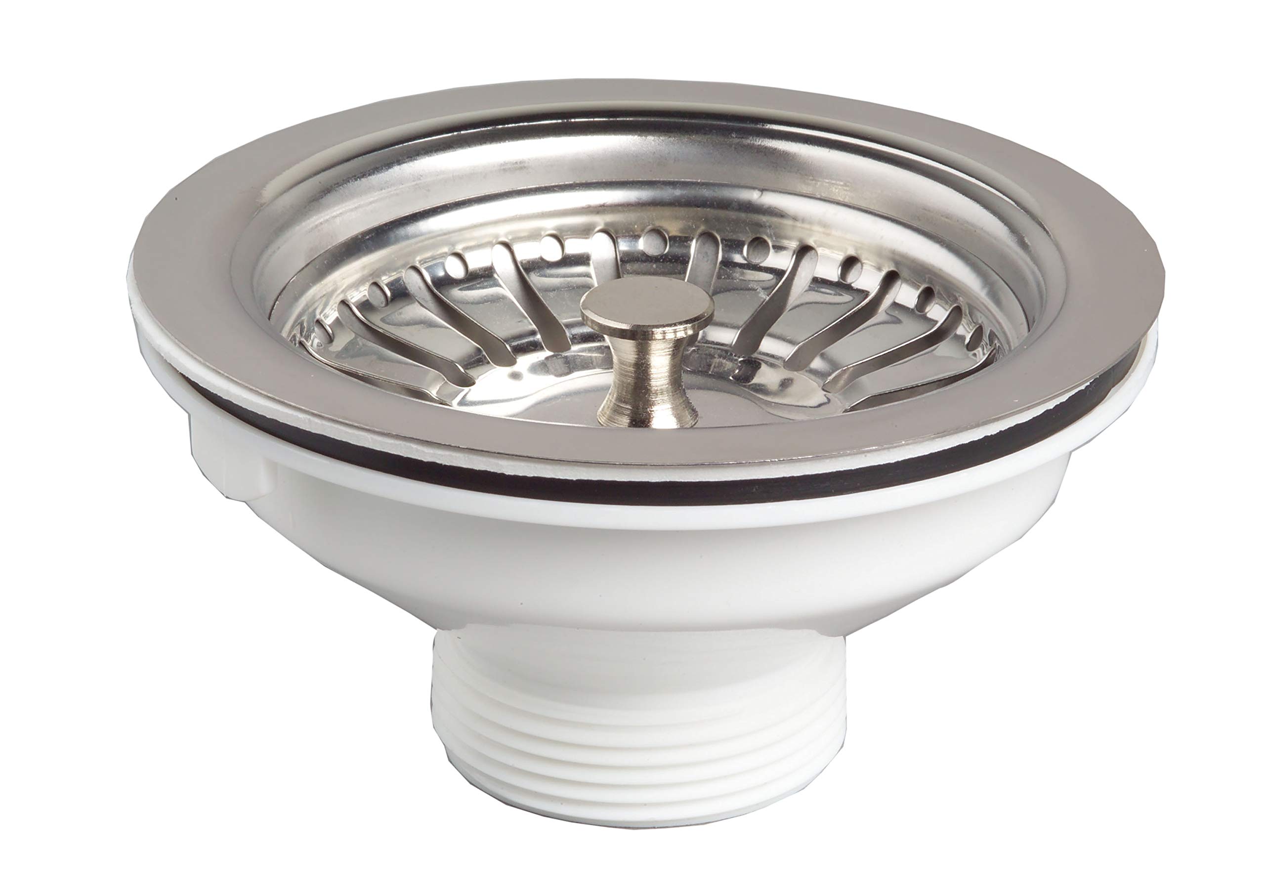 Wirquin 30718726 Sink Plug D90 Stainless Steel Basket Without Overflow