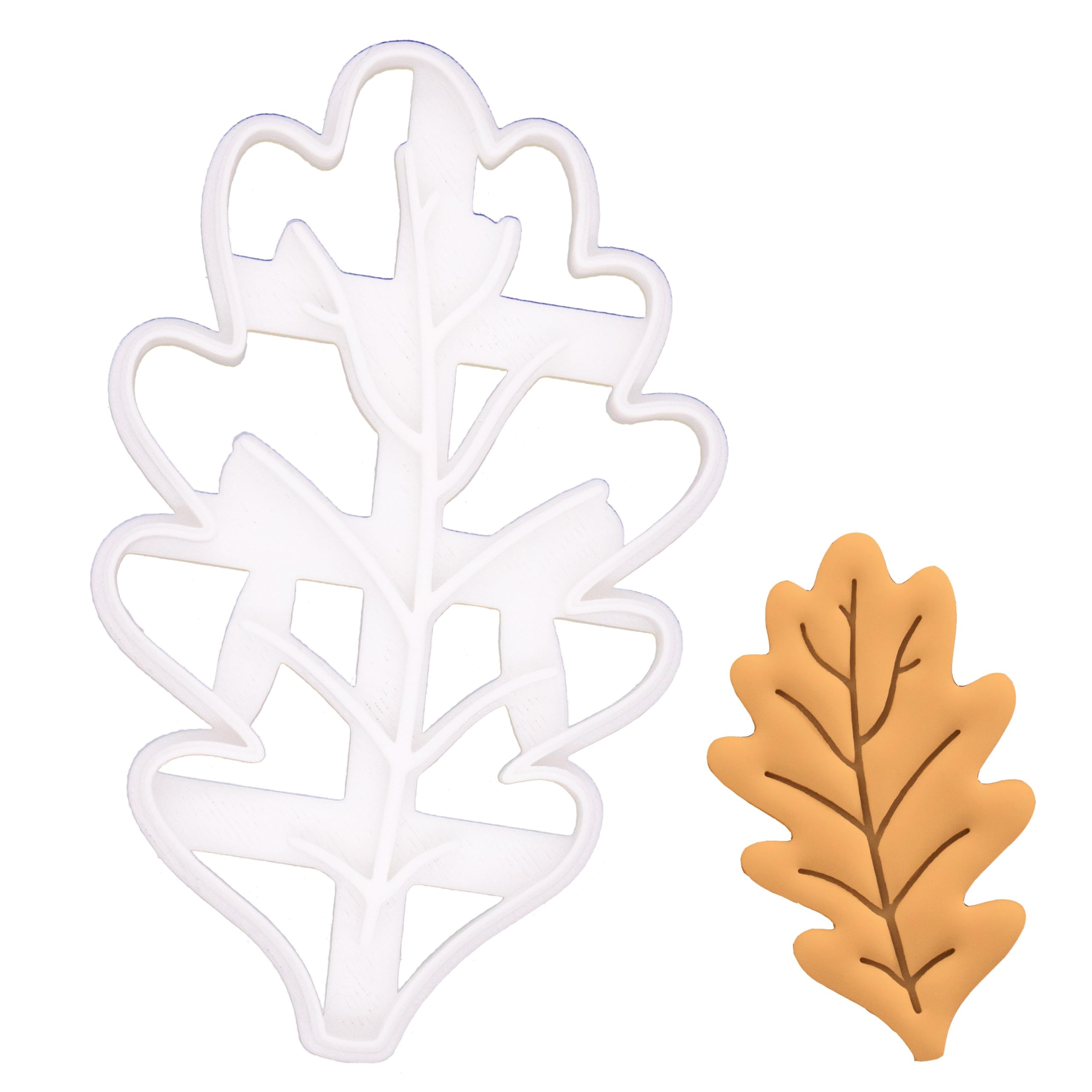 BAKERLOGY Oak Leaf Cookie Cutter - Detailed Biscuit Cutter Design for Baking and Crafts, Ideal on Fondant, Dough, Clay