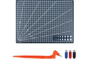 Craft Cutting Tools Set, 360 Degree Tool with Mat & 2pcs Knife Heads Pen Self Healing Board for Stencils DIY Crafts Scrapbook